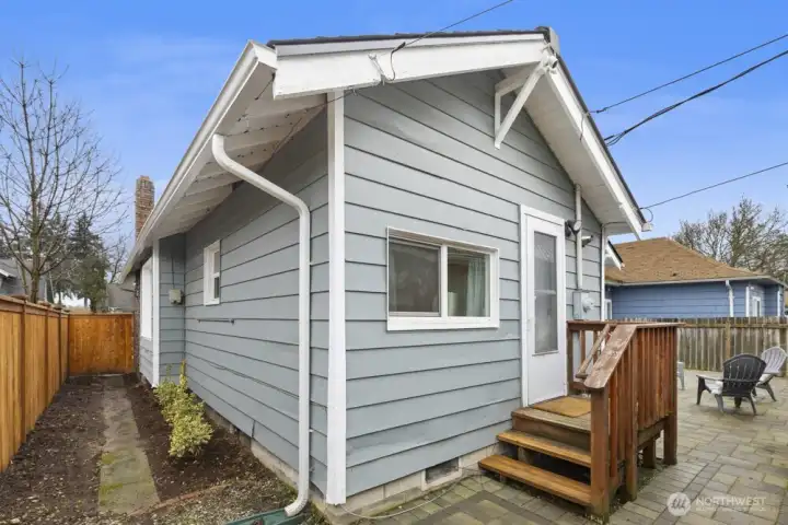 Back steps off the laundry room