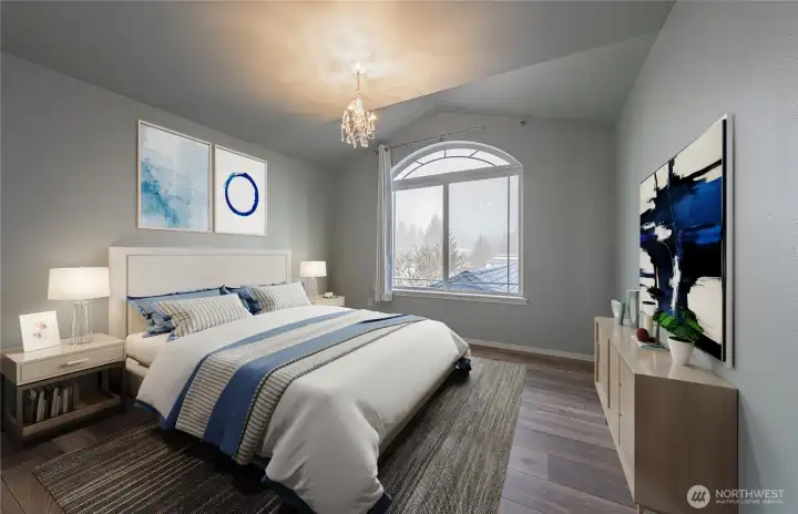 This photo is virtually staged