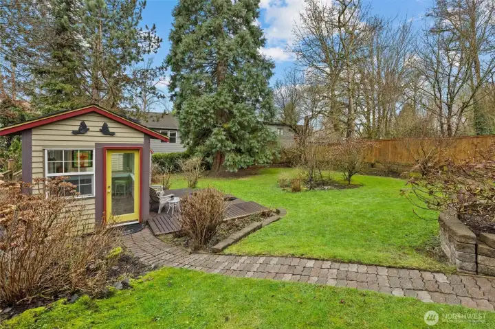 Enjoy this incredible yard with garden shed.
