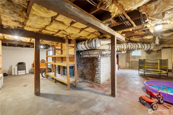 lots of potential for many things! Home gym, storage, separate living space, and more!