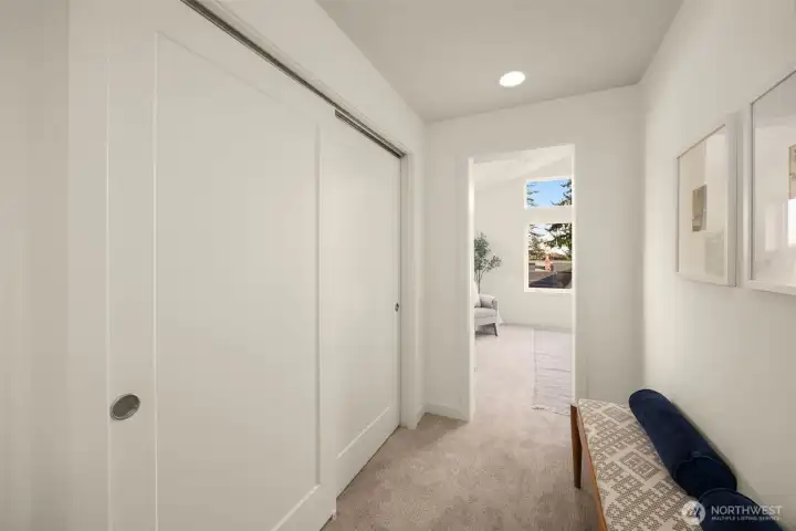 Lots of closet space found in the primary