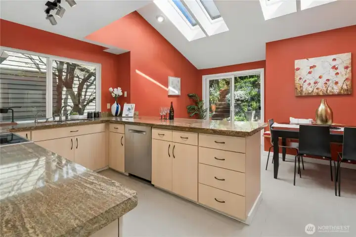 Well remodeled kitchen boasts plenty of storage