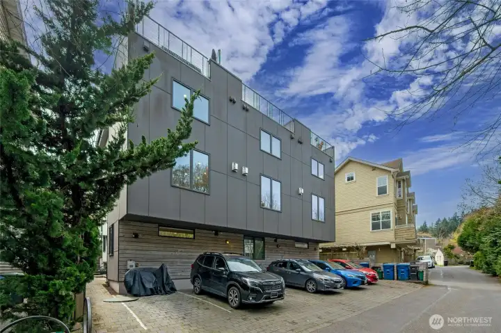 Corner Parking Spot in Rear