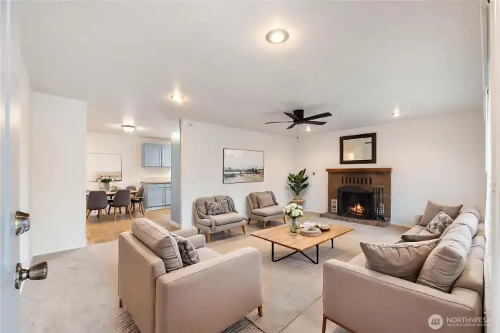 Living Room Virtually staged