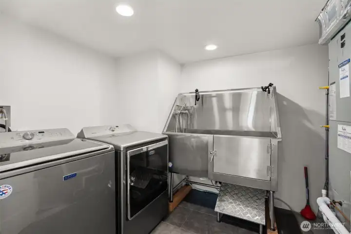 Utility Room Lower Level near bedrooms and notice DOG WASH