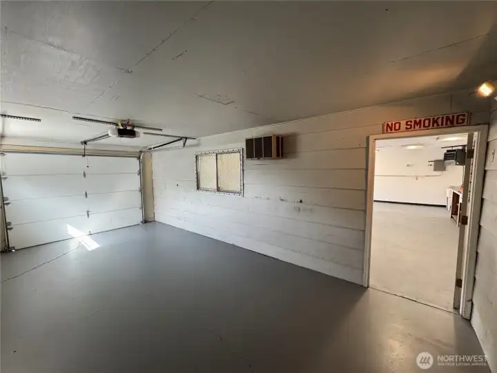 Looking into the other two bays of the garage.