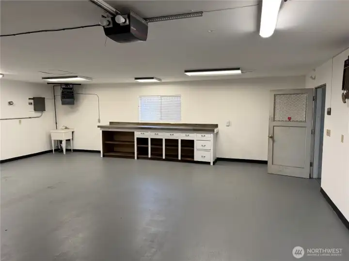 Another view of the 2-car section of the garage.