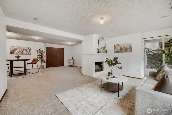 Discover an expansive downstairs!