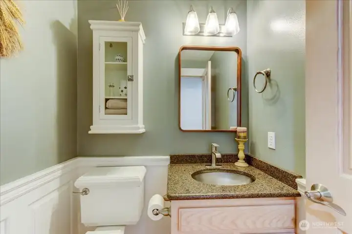 Powder room located on the main floor.