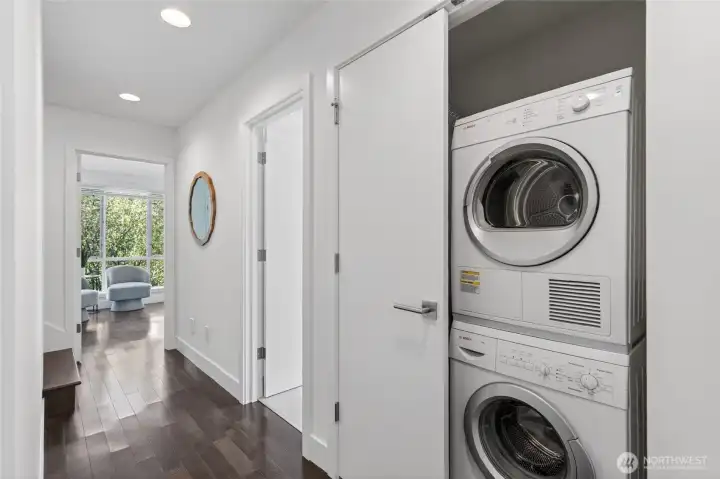 Laundry and central vacuum on second level