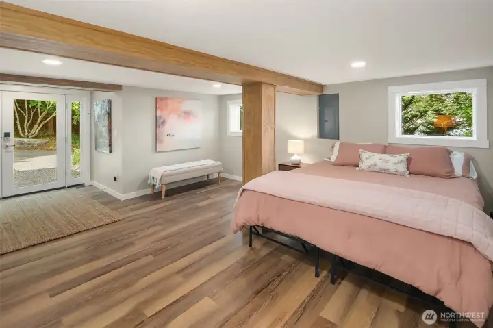 You will find a completely remodeled lower level space which has a multitude of uses. It is the perfect spot for guests to get away from the busyness of the main level. You will find a completely remodeled lower level space which has a multitude of uses. It is the perfect spot for guests to get away from the busyness of the main level.
