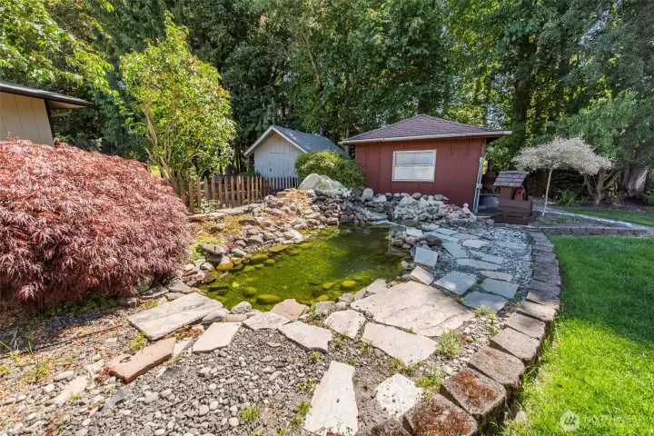 Pond with Waterfall