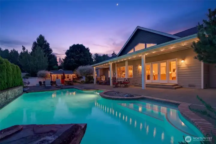 So inviting at dusk. Ready to take a dip?