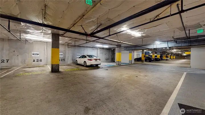 Designated secured parking space Designated secured parking space
