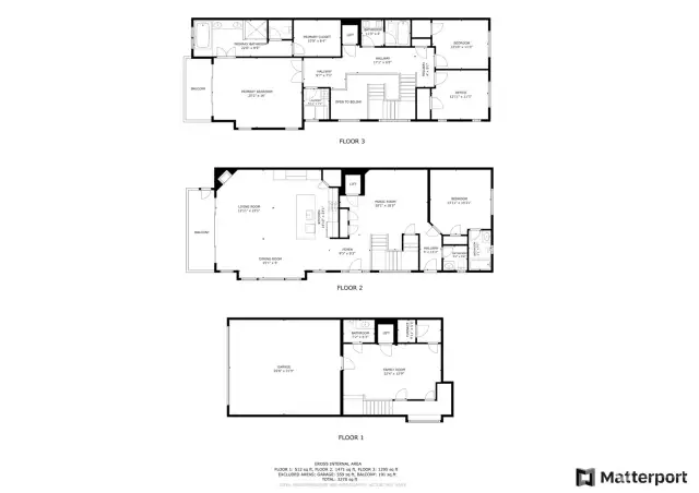 Floorplans of this spacious home.