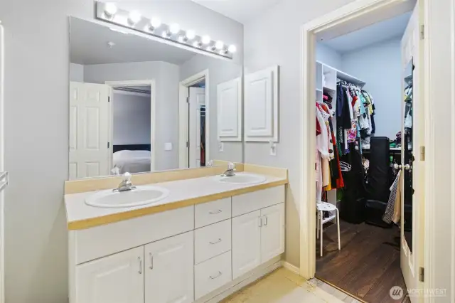 Walk-in closet off of primary bath.