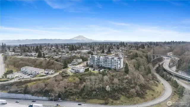 Aerial View – Prime Location with Easy Freeway Access, Close to the Train Station and Tacoma Dome Events!