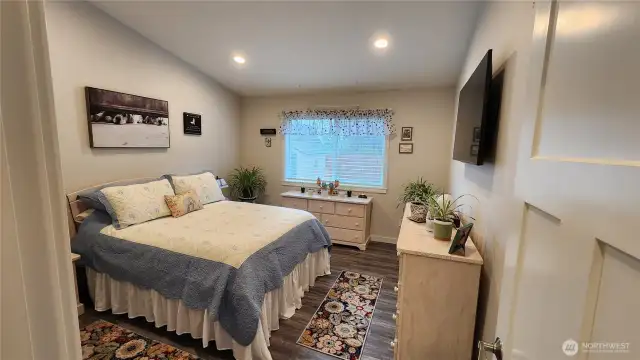 Notice that the flooring is all the same thoughout the home. No carpets to clean!