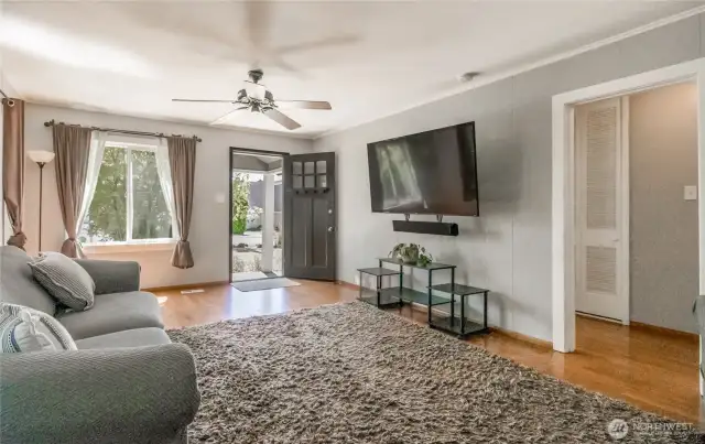 Open lightening and ceiling fan!