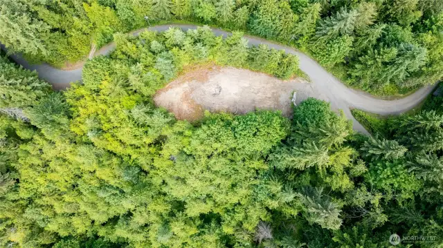 Aerial view facing east