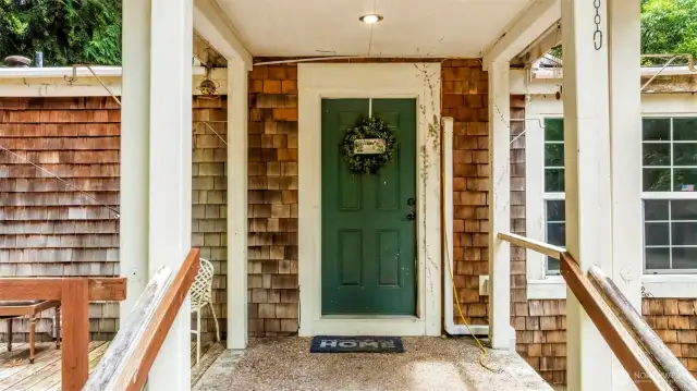 Entering into your new home and front patio