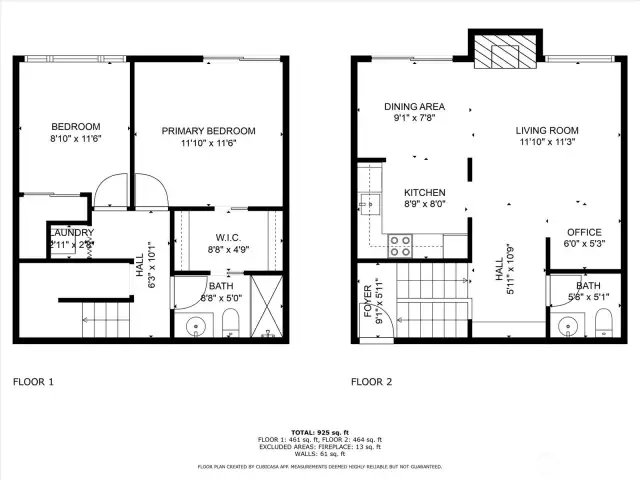 Lower (Flr 1) and Upper (Flr 2)