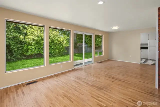 Hardwood floors throughout the home.