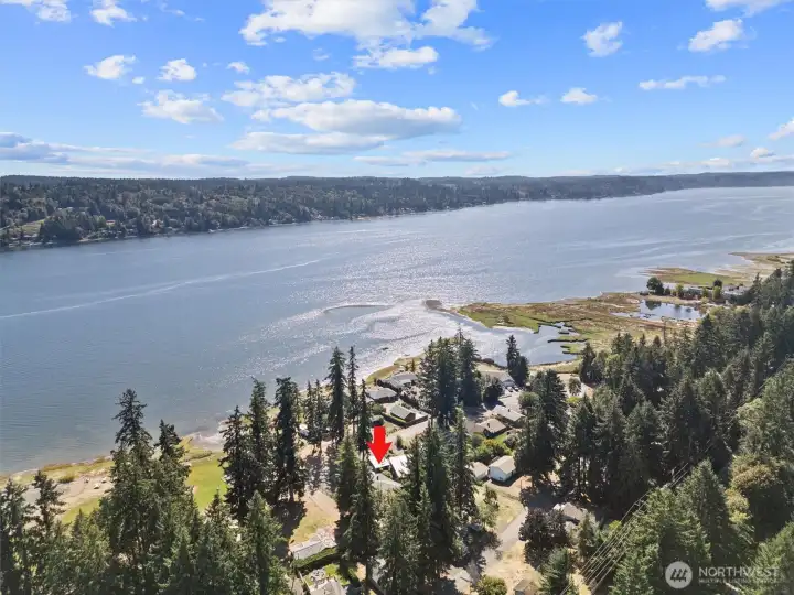 Literally right across the street from the Hood Canal with no worries of King Tides just peaceful living