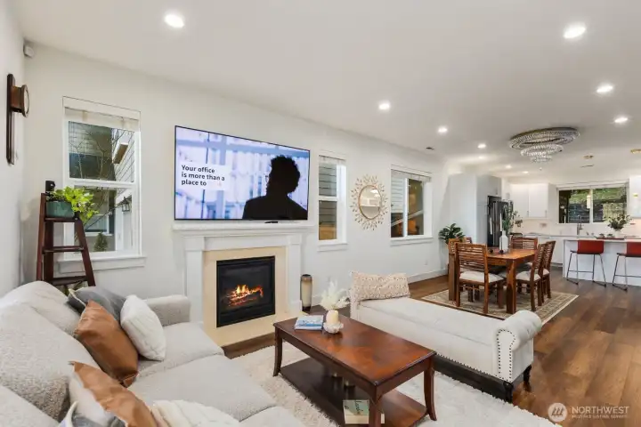 Great room offers plenty of room for entertaining