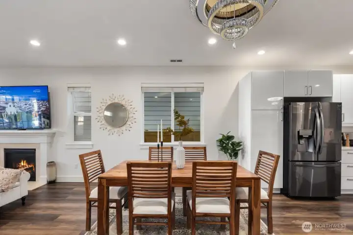 Spacious dining area