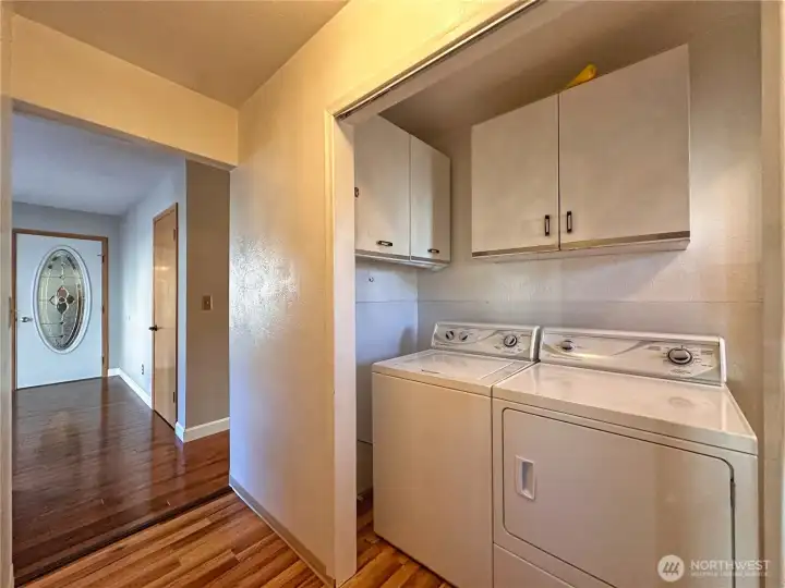 Hall laundry closet