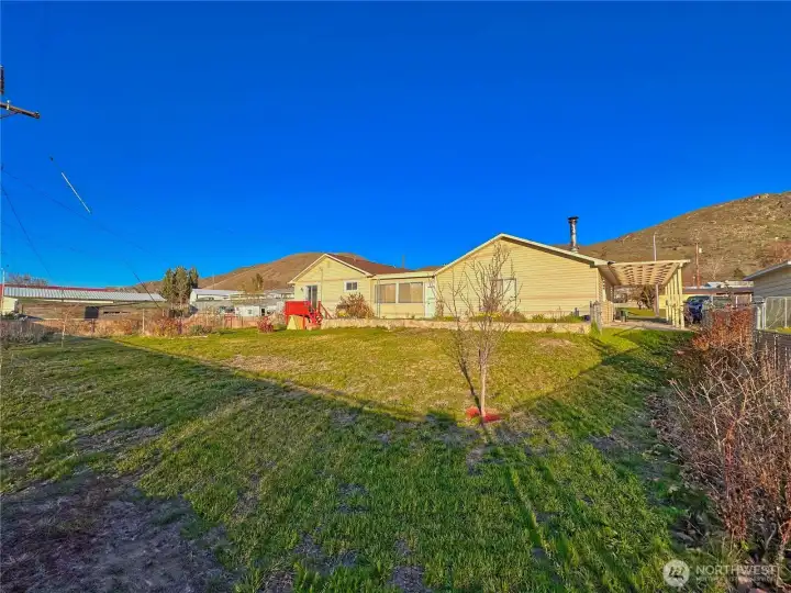 Large fenced back yard