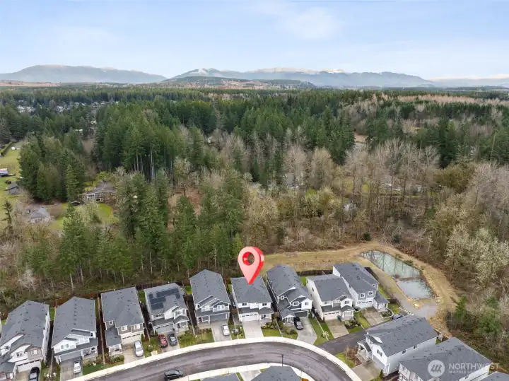 Backing to community green space adds both beauty and tranquility. It’s a setting that offers rare privacy within the neighborhood.