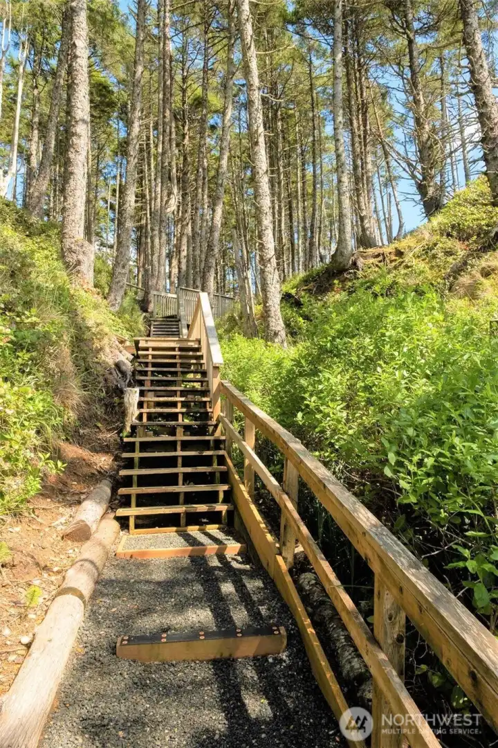 Just steps around the corner is the fabulous neighborhood beach access.  You are only one lot away!