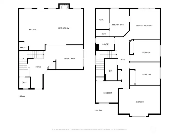 Floor plan for main level and upper floor