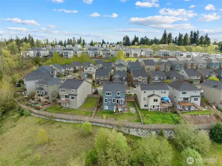 Aerial of neighborhood