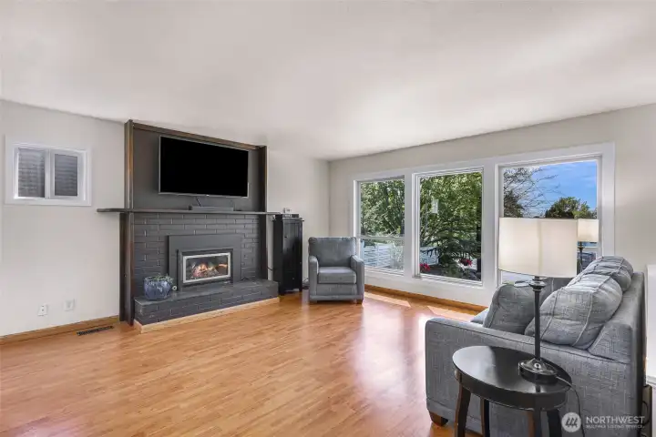 Main level of home opens from split entry to large bright living space, all new paint throughout entire home.