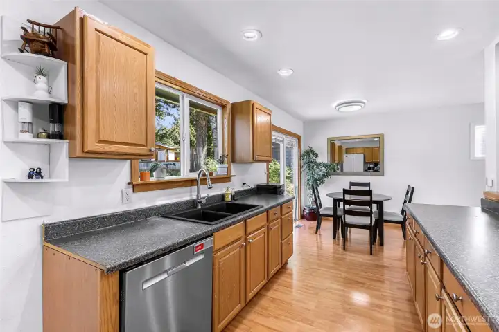 Kitchen has tons of storage and plenty of room for your everyday needs