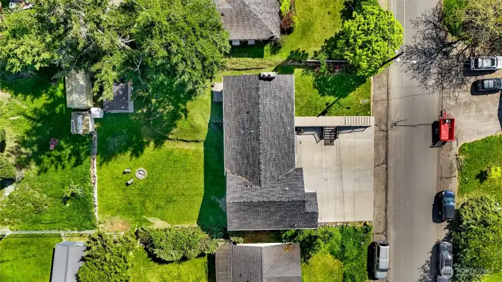 Aerial view of property, large 10000+ SQFT lot