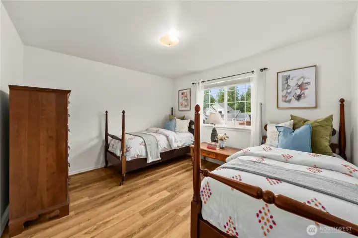 Bedroom #2 is generously sized, offering comfortable space and versatility.