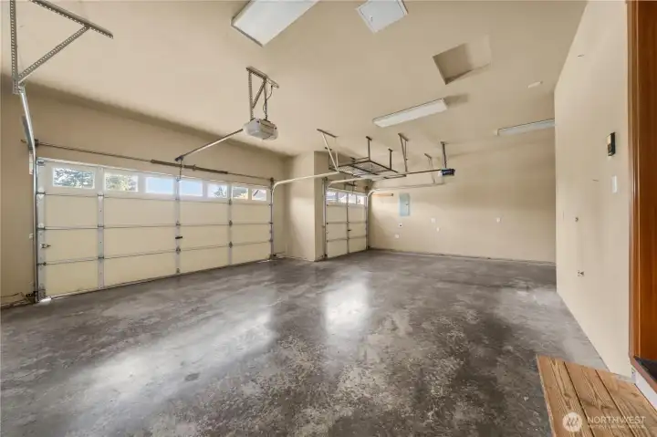 The oversized 3 car garage offers ample space for your cars and toys!