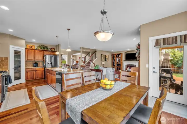 Spacious breakfast area with easy access to the patio and seamless connection to the kitchen and great room, making everyday living and entertaining effortless. Spacious breakfast area with easy access to the patio and seamless connection to the kitchen and great room, making everyday living and entertaining effortless.