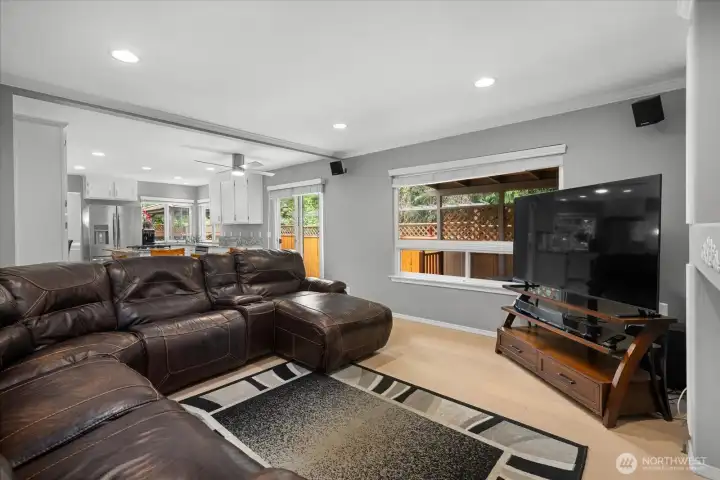 Family room off the kitchen.