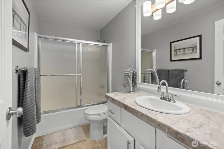 Full bathroom upstairs.