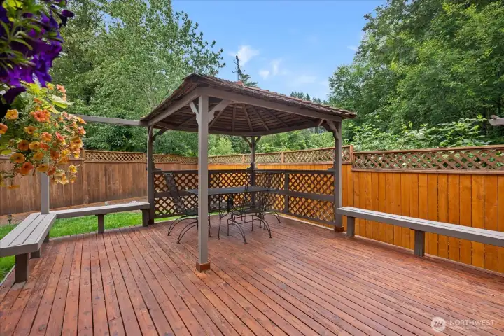 Gazebo on second patio deck.