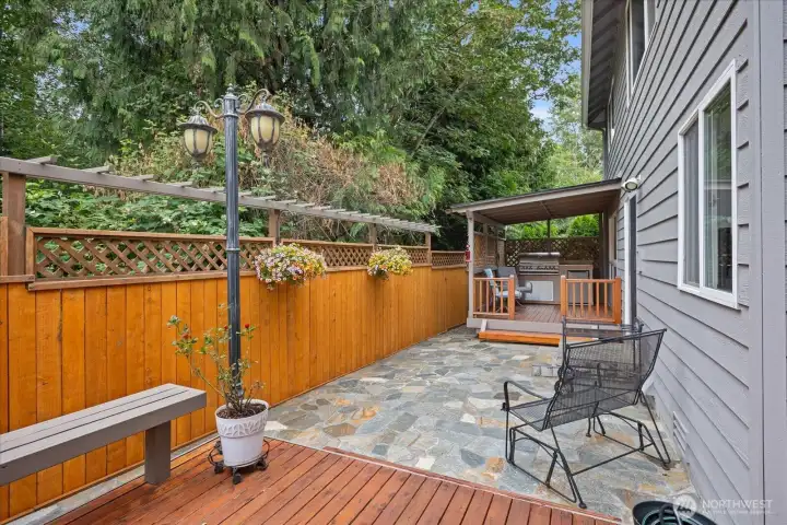 Low maintenance backyard.