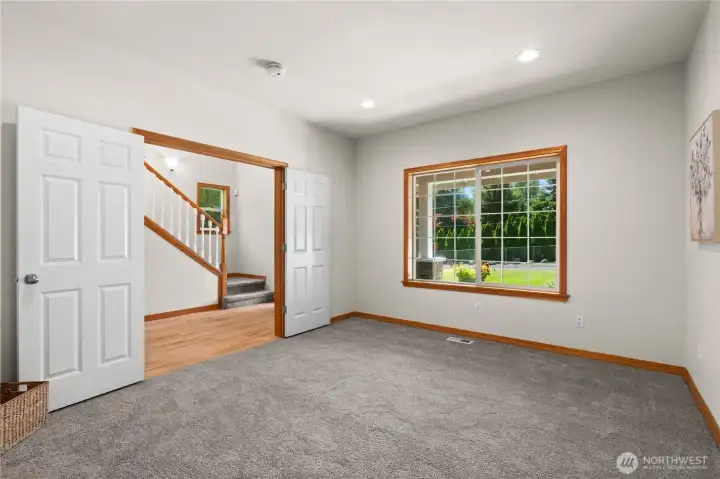 Main floor space for office or bedroom Main floor space for office or bedroom