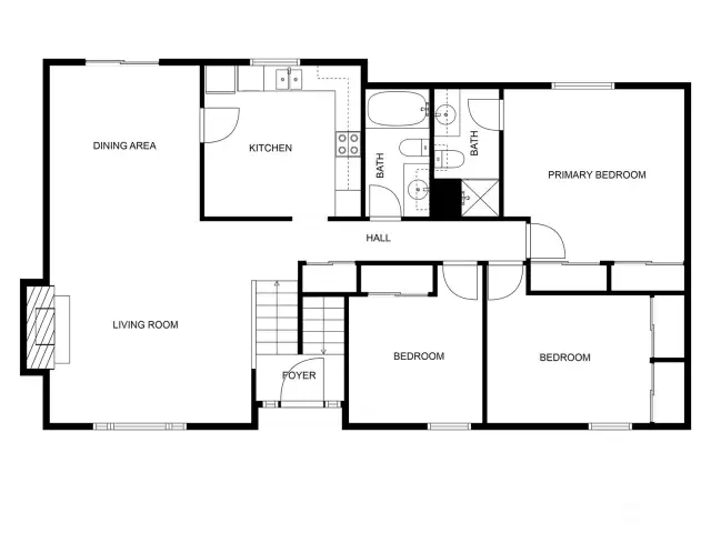 The main floor diagram.