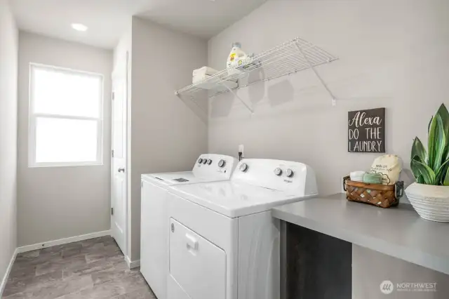 Upstairs Laundry Room. Photos are for representational purposes only, colors, elevation and features may vary.