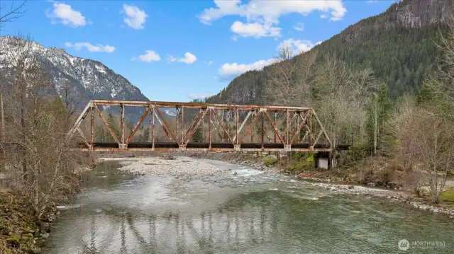 Scenic bridge close to Index, not on property